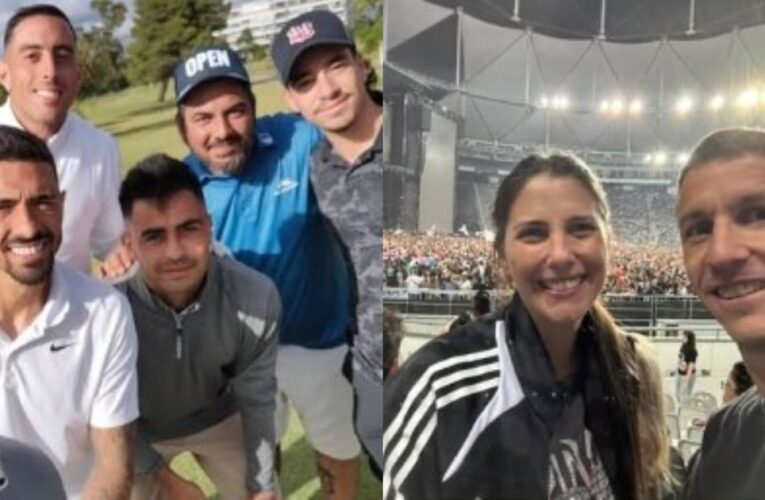 Los tres jugadores de River que compitieron en golf y el que fue a ver a Los Piojos