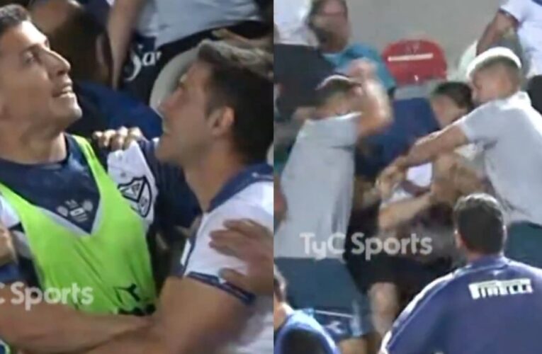 Videos: los incidentes entre jugadores e hinchas de Vélez, con piñas e insultos