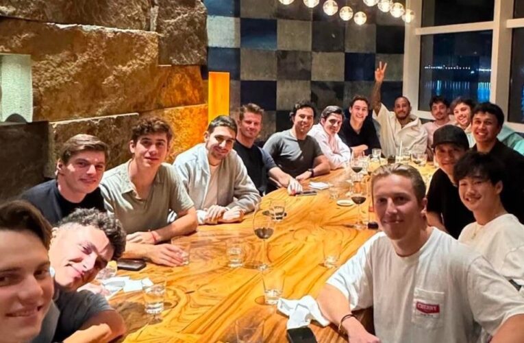 La cena de fin de año de la Fórmula 1: Colapinto codo a codo con Verstappen y un reencuentro picante