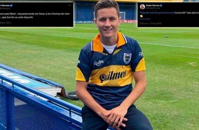 Los viejos tuits de Ander Herrera: de su amor por Boca a las cargadas a River