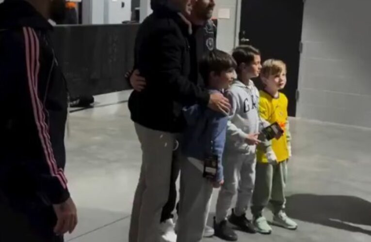 Video: el encuentro entre Messi y Checo Pérez en Las Vegas tras el amistoso del Inter Miami