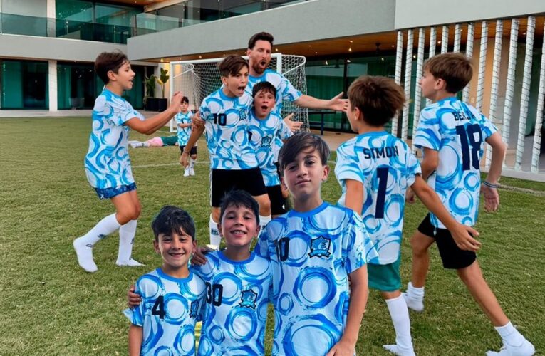 El tierno posteo de Lionel Messi con sus hijos festejando un campeonato en Rosario